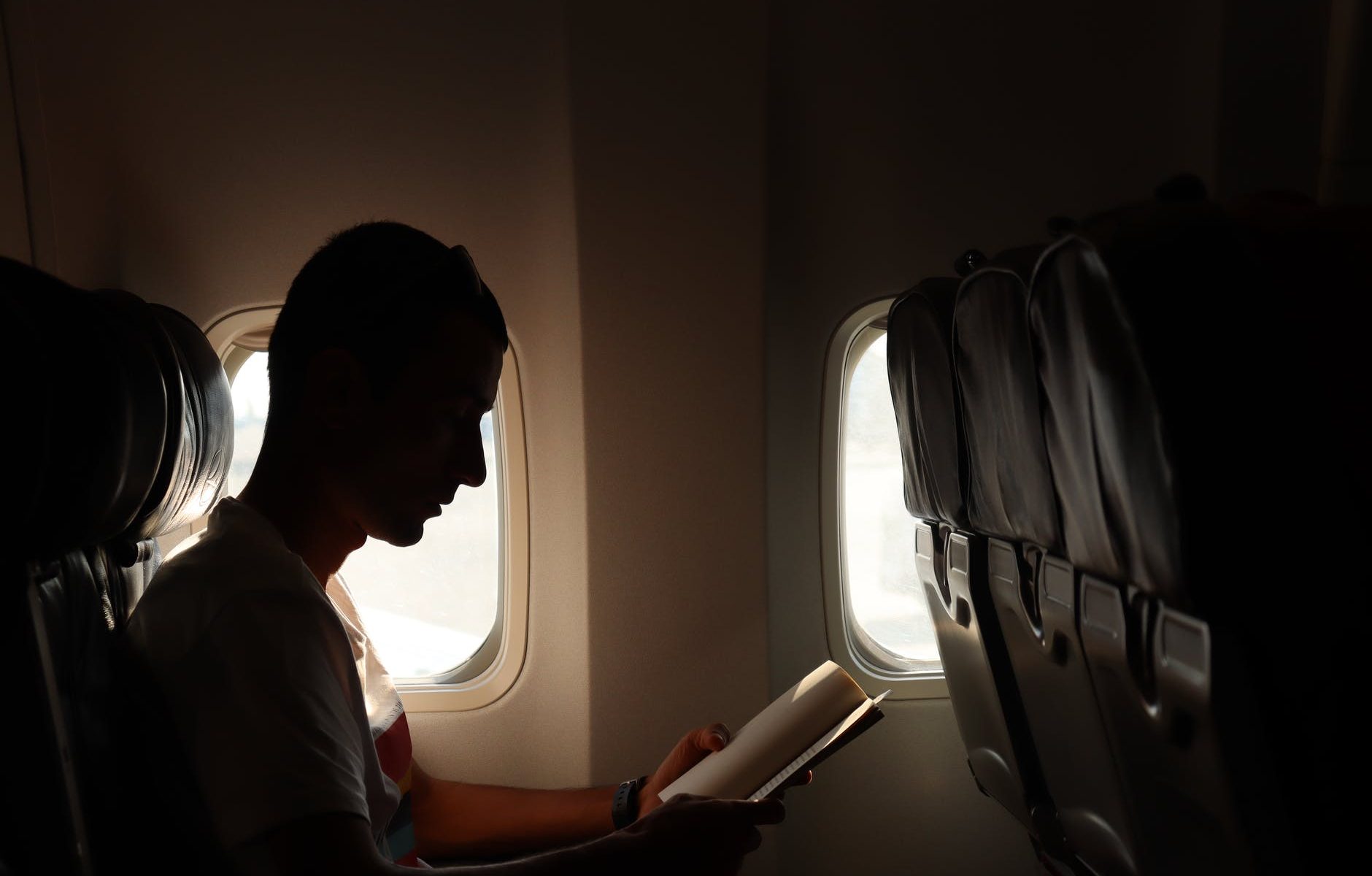a man reading a book